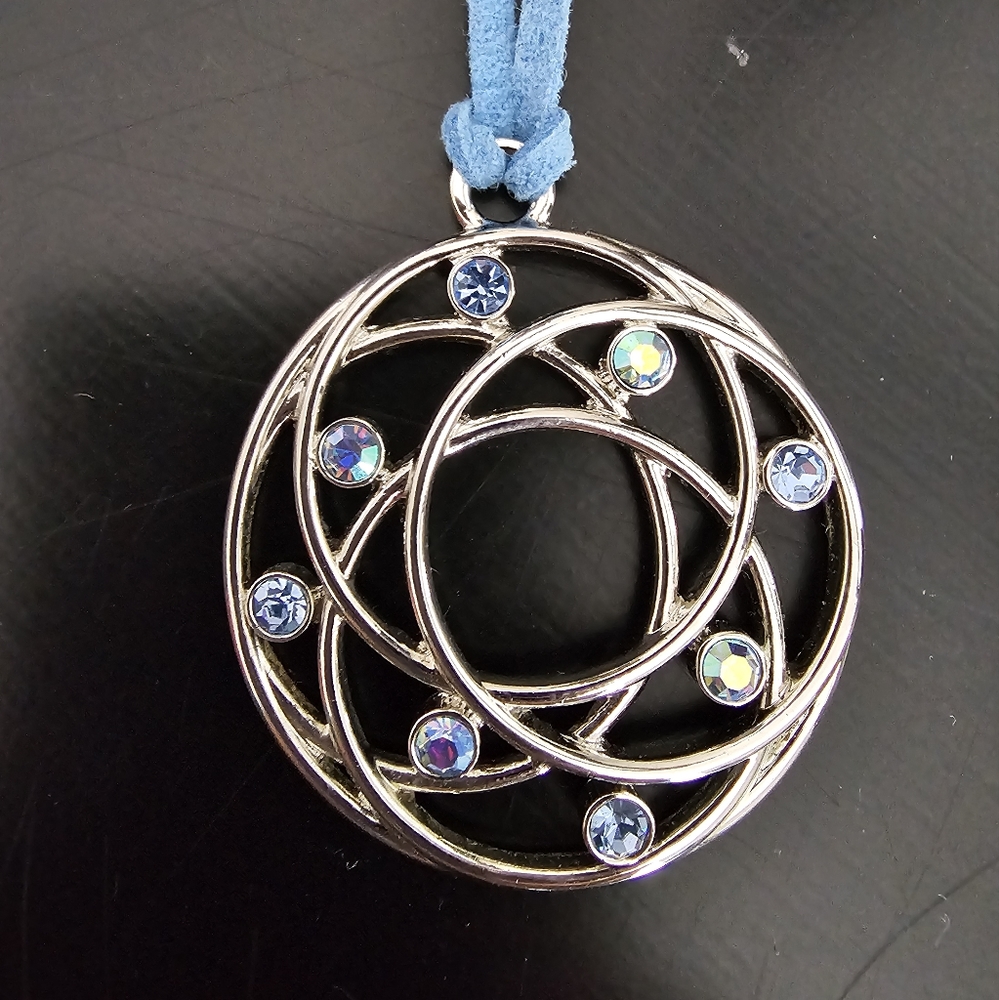 Lia Sophia necklace with blue leather strap